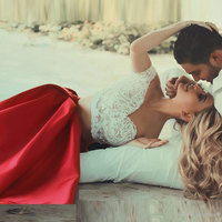 Cute lace two pieces short prom dress,homecoming dress - Thumbnail 1