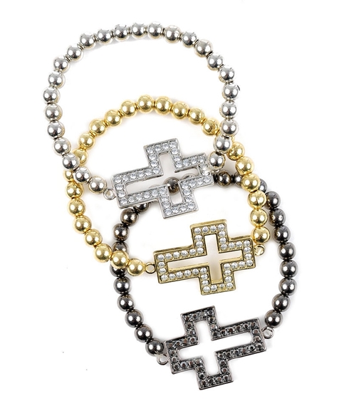 Crystal Cross Bracelet