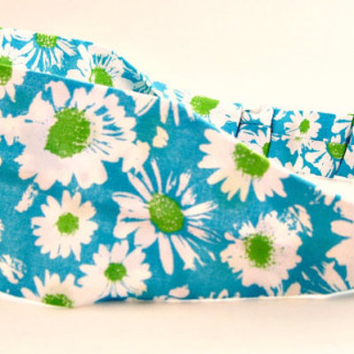 Daisy print headband, cotton fabric headband, stretch headband, floral headband, headbands for women