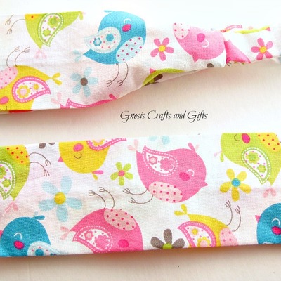 Colorful bird print headband, workout hair band, hair accessory, cotton cloth headband, stretch headband