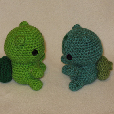 Chibi bulbasaur or shiny bulbasaur amigurumi plush