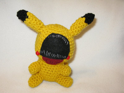Chibi Glitch Pikachu amigurumi plush