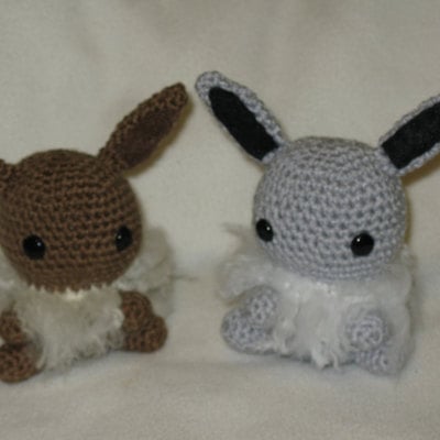 Chibi eevee or shiny eevee amigurumi plush