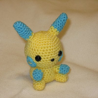 Chibi minun or shiny minun amigurumi plush