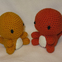Chibi Charmander OR Shiny Charmander amigurumi plush - Thumbnail 1