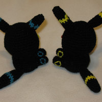 Chibi Umbreon OR Shiny Umbreon amigurumi plush - Thumbnail 1