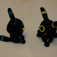 Chibi Umbreon OR Shiny Umbreon amigurumi plush - Thumbnail 2