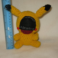 Chibi Glitch Pikachu amigurumi plush - Thumbnail 2