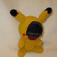 Chibi Glitch Pikachu amigurumi plush - Thumbnail 4