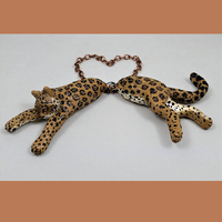 Jaguar Cat "Kitty Kollar" Shoulder Necklace - Thumbnail 1