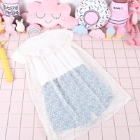 Cat embroidery see through dress - Thumbnail 1