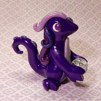 Purple glitter dragon