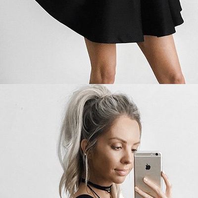 Simple homecoming dresses, black homecoming gowns, mini short homecoming dress, mini short cocktail dress