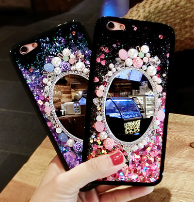 Luxury Bling Mirror Quicksand Case Cover for iPhone 6 6s 7 Plus
