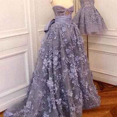 Custom made a line long prom dress, lace evenig dress,pd171809 - Thumbnail 5