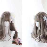 Grey Brown Ombre Long Curly Wig - Thumbnail 1