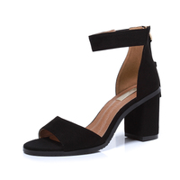 Unique 2017 New Black High Heels Word Buckle With Coarse Shoes - Thumbnail 2