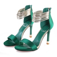 Fashion Shoes Sexy Green Thin Heels - Thumbnail 3