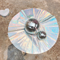 HOLOGRAPHIC METALLIC SKATER SKIRT - Thumbnail 3