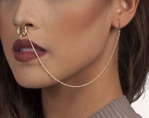 Runaway nose clip with ear chain