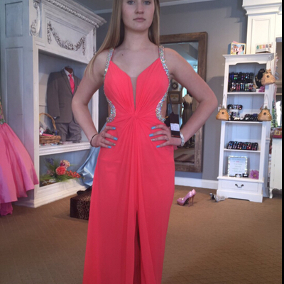 Spaghetti straps sheath chiffon prom dresses crystals women party dresses