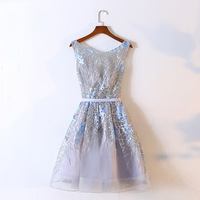 Charming a line lace short prom dress, homecoming dresses - Thumbnail 2