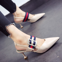 2017 Fashion Summer Casual High Heels Women Thin Heels Sandals Shoes - Thumbnail 2