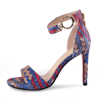 Fashion Fish Head High Heels Sexy Word With Fine Color Sandals 2017 Summer New Shoes Tide - Thumbnail 3