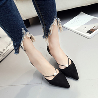 Unique Pointed Single Shoes Fine With High Heels Hollow Sandals - Thumbnail 1