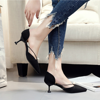 Unique Pointed Single Shoes Fine With High Heels Hollow Sandals - Thumbnail 2