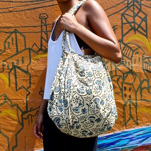 Gray/Pink Elephant Bohemian Sling Bag - Thumbnail 1