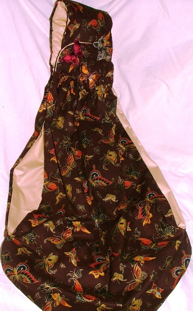 Lovely brown butterfly doggie sling