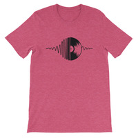Heart Beats Music Unisex short sleeve t-shirt - Thumbnail 5