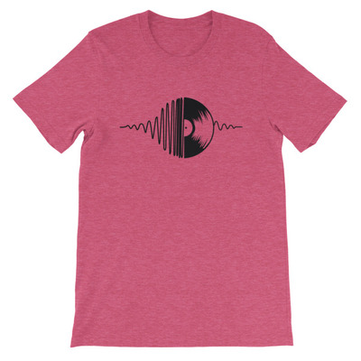 Heart beats music unisex short sleeve t-shirt