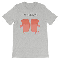 Cheers! Chest Bump?  Unisex short sleeve t-shirt - Thumbnail 1