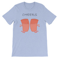 Cheers! Chest Bump?  Unisex short sleeve t-shirt - Thumbnail 2