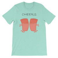 Cheers! Chest Bump?  Unisex short sleeve t-shirt - Thumbnail 3