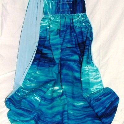 Blue cotton water printed bling bling dog sling