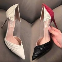 Fashion High Heels Women Shoes Spring Summer Elegant Female Office Shoes - Thumbnail 1