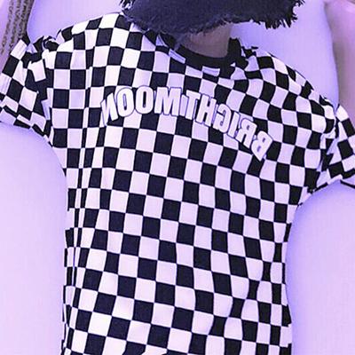 Bright moon checker tee