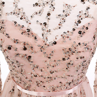 Royal Blue Prom Dress，2017 Trumpet/Mermaid Scoop Floor-length Tulle Handmade Evening Dress MK0599 - Thumbnail 1