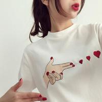 Spread Out Love Heart Embroidery Tee - Thumbnail 1