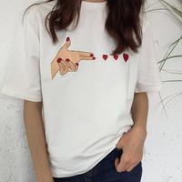 Spread Out Love Heart Embroidery Tee - Thumbnail 2
