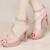 Fashion New Fish Mouth High-Heeled Sandals Female Fine With - Thumbnail 2