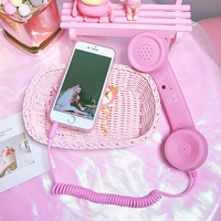 RETRO PINK CELL PHONE HANDSET  - Thumbnail 1
