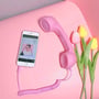 RETRO PINK CELL PHONE HANDSET -4