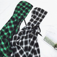 Free Shipping-PLAID OVERHEAD HOODED SHIRT ( 2 COLORS ) - Thumbnail 3