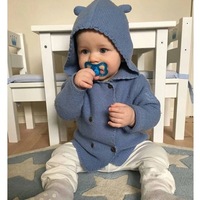 Double Breasted Sweater Hoodie -For Boys and Girls  - Thumbnail 1