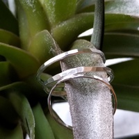 Thin Hammered Stacking Rings - Thumbnail 1