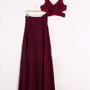Sexy Two Piece Prom Dresses, 2 Piece Homecoming Dresses, Burgundy Homecoming Gowns-1